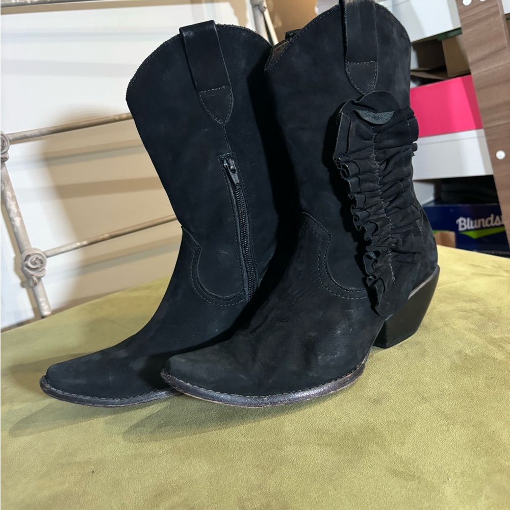 Klub Nico black suede boots size 37 6.5 / 7